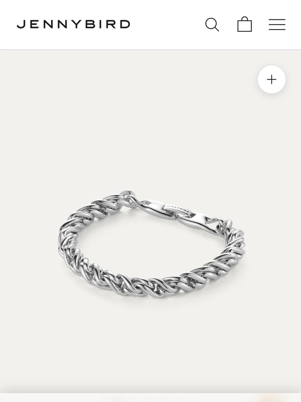 Jenny Bird Twisted Chain Bracelet in Silver